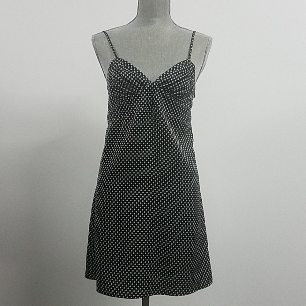 Satin polka dot dress
